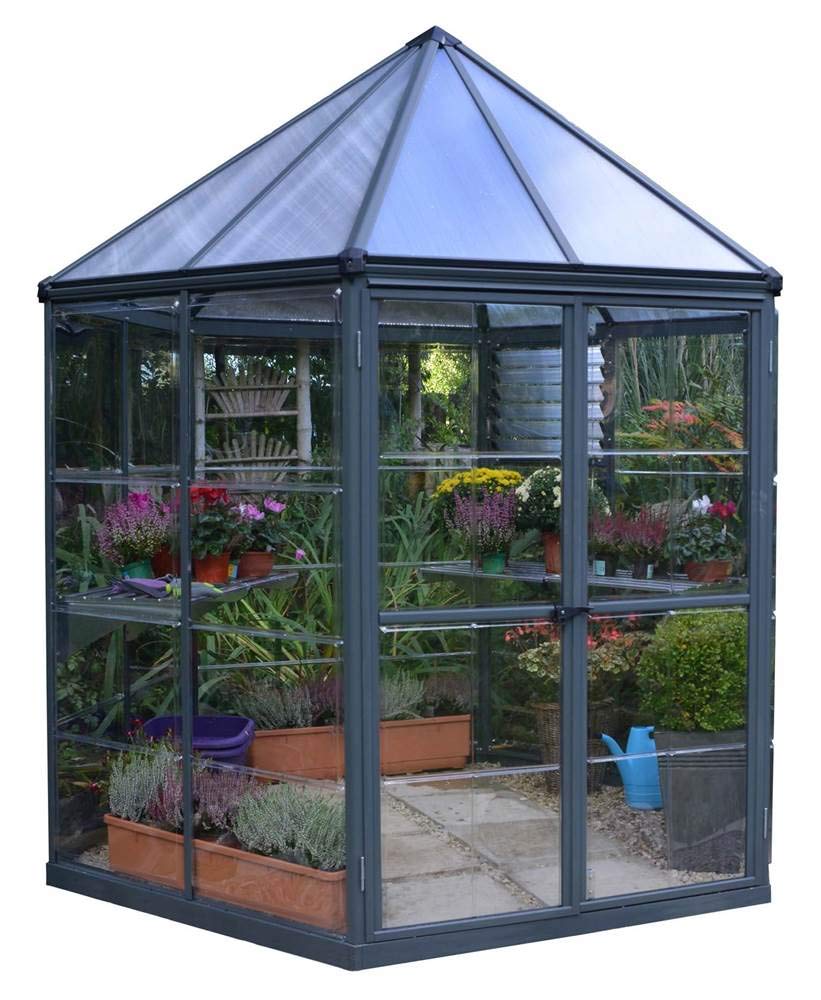 Palram - Canopia Oasis 7x8 FT Hexagon Greenhouse Kit