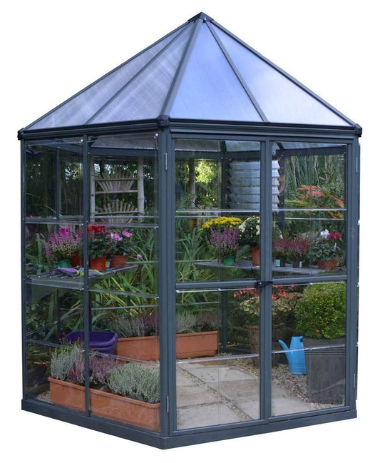Palram - Canopia Oasis 7x8 FT Hexagon Greenhouse Kit