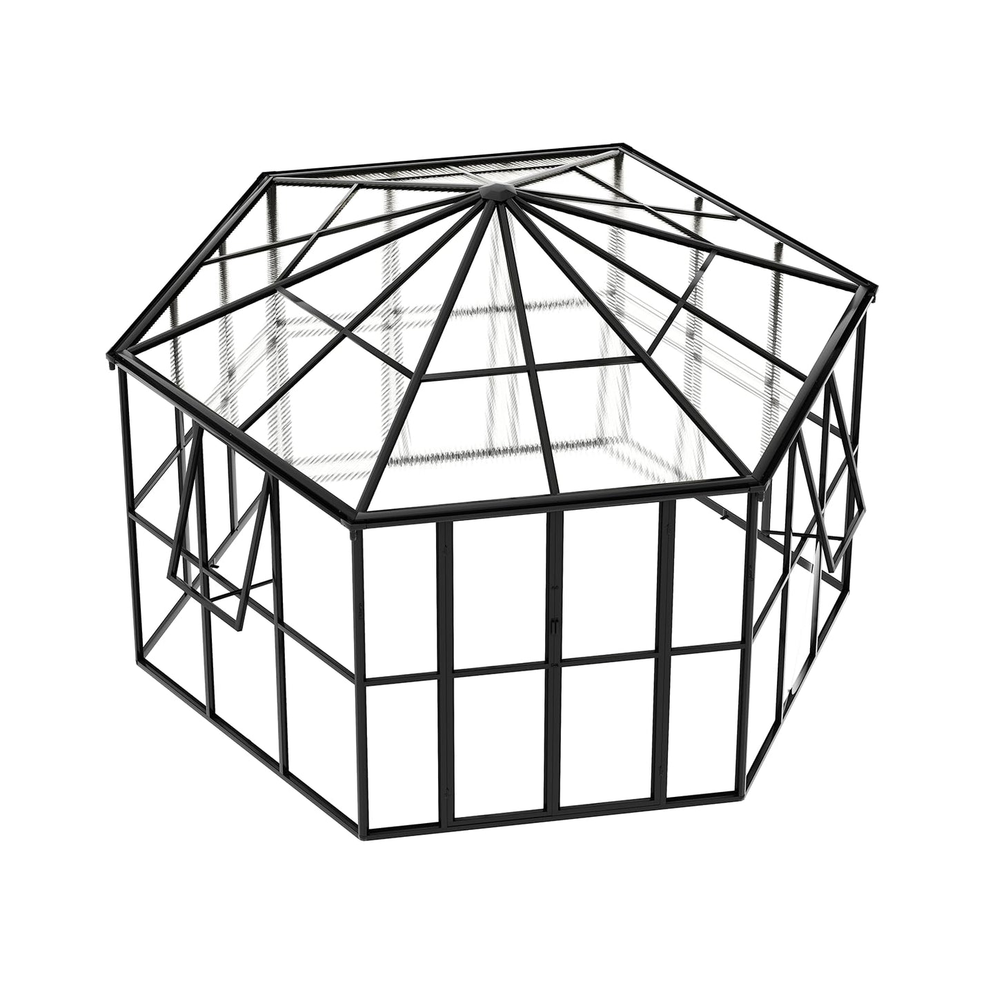 AMERLIFE 12x10x8 FT Hexagonal Hybrid Greenhouse