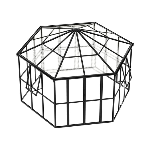 AMERLIFE 12x10x8 FT Hexagonal Hybrid Greenhouse