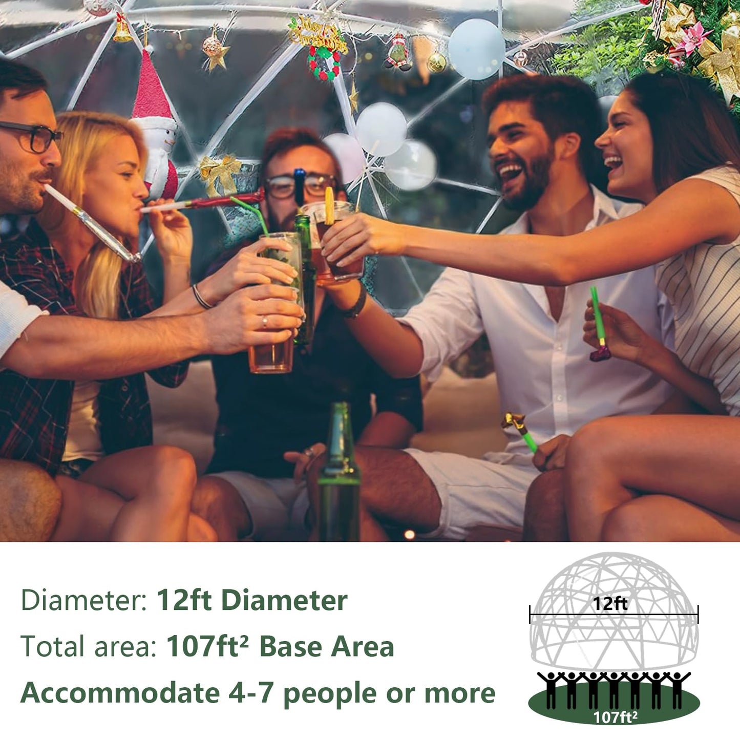 Gaonala 12ft Bubble Tent Dome