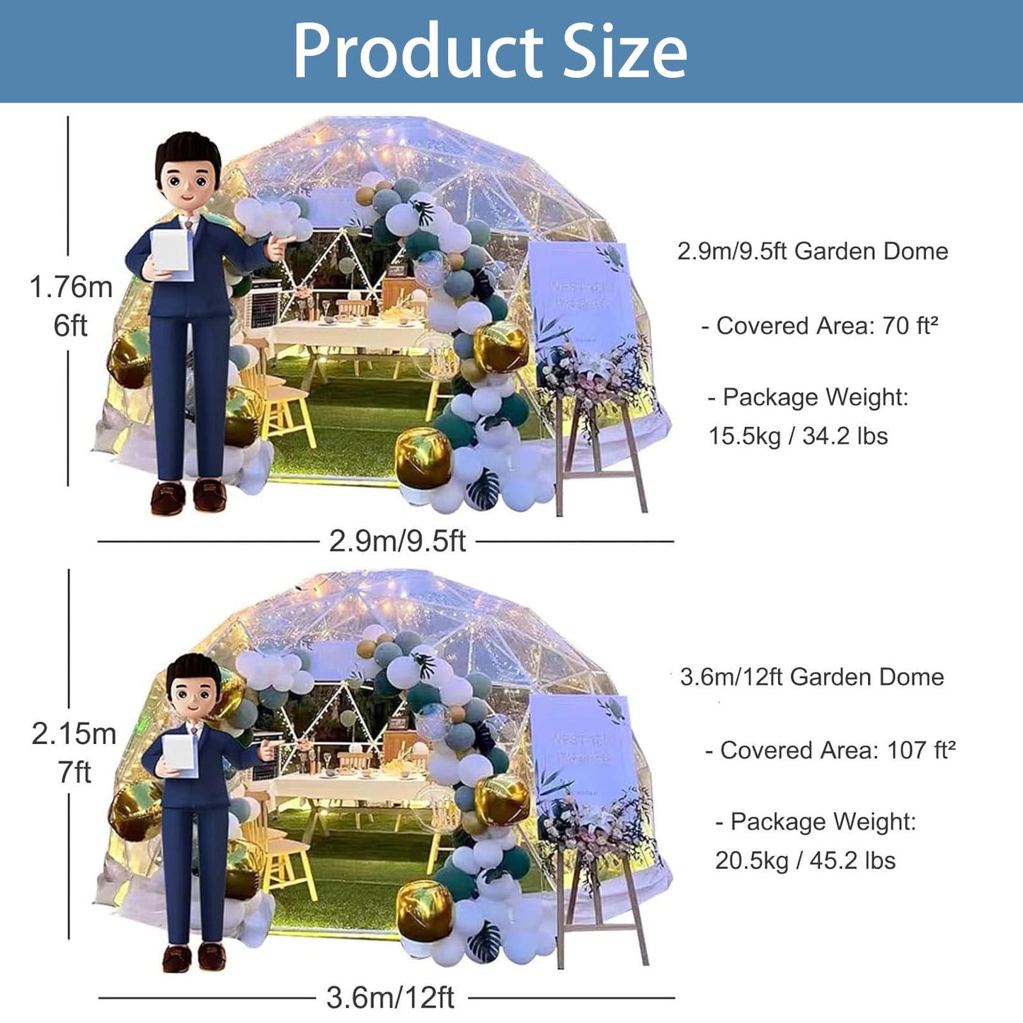 Hoiaost 10/12ft Bubble Tent Dome
