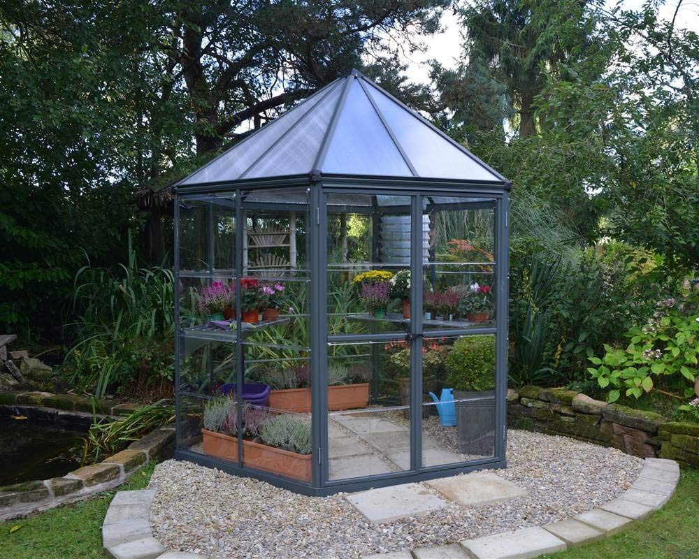 Palram - Canopia Oasis 7x8 FT Hexagon Greenhouse Kit