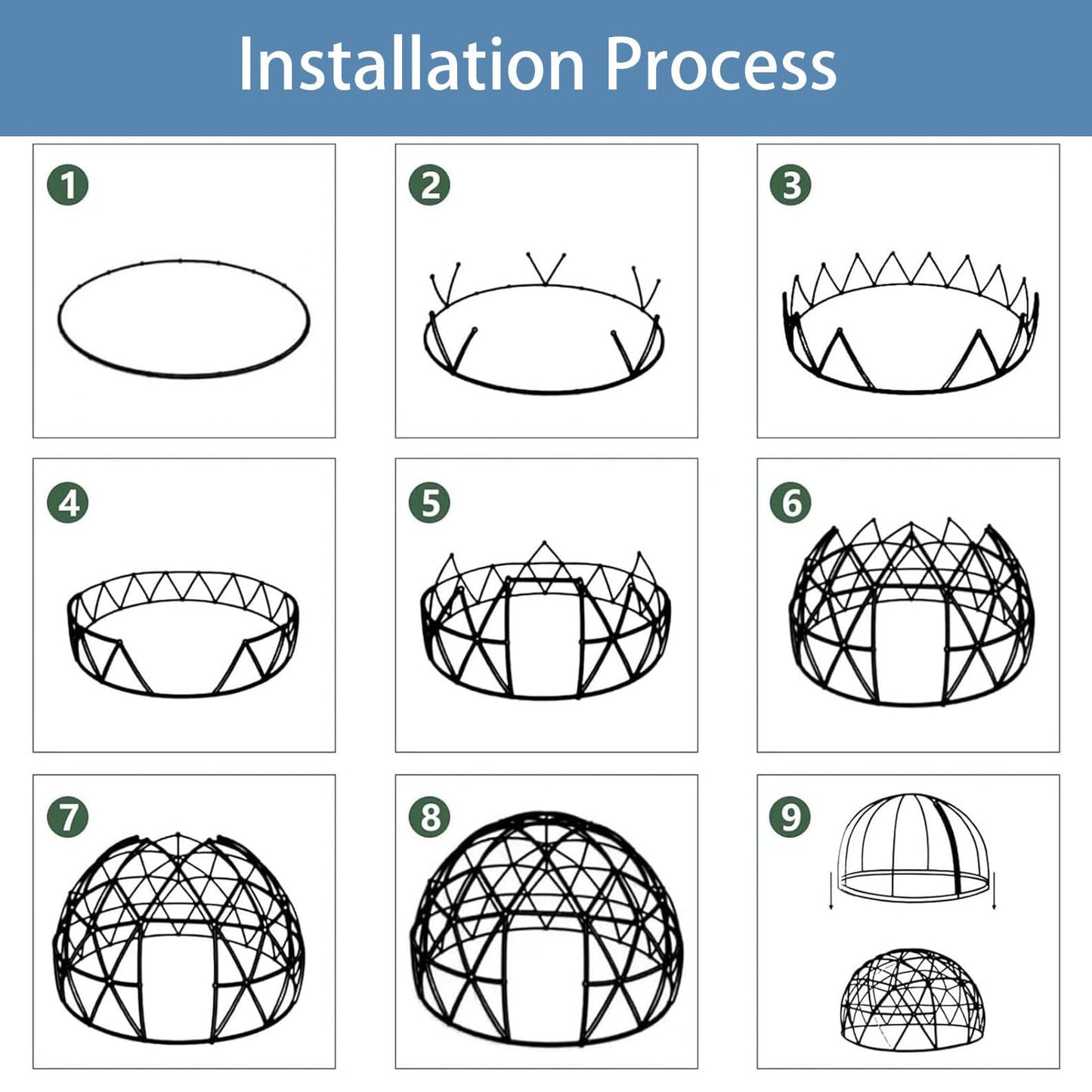 Hoiaost 10/12ft Bubble Tent Dome