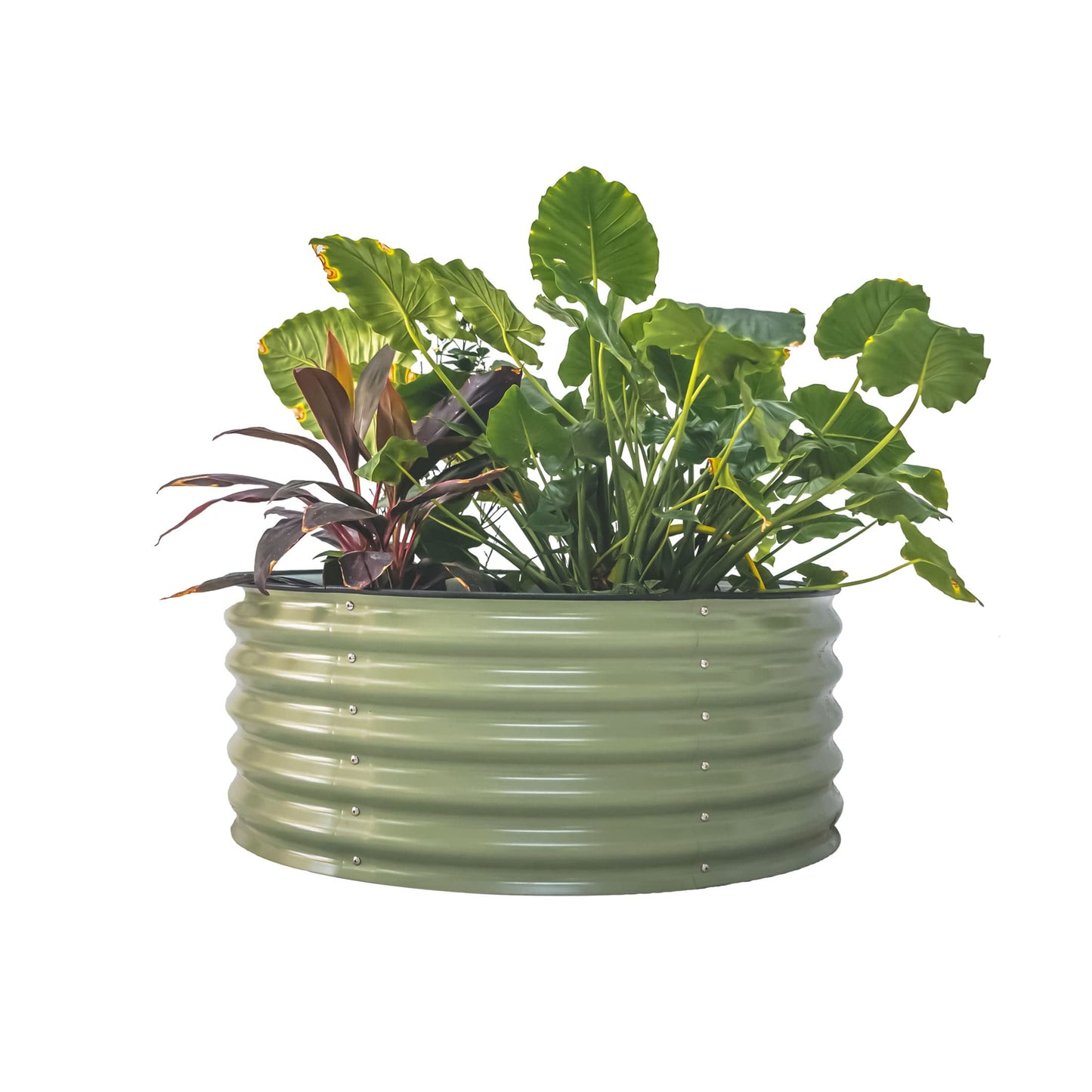 Vego Garden 17" Tall 42" Round Metal Raised Garden Bed