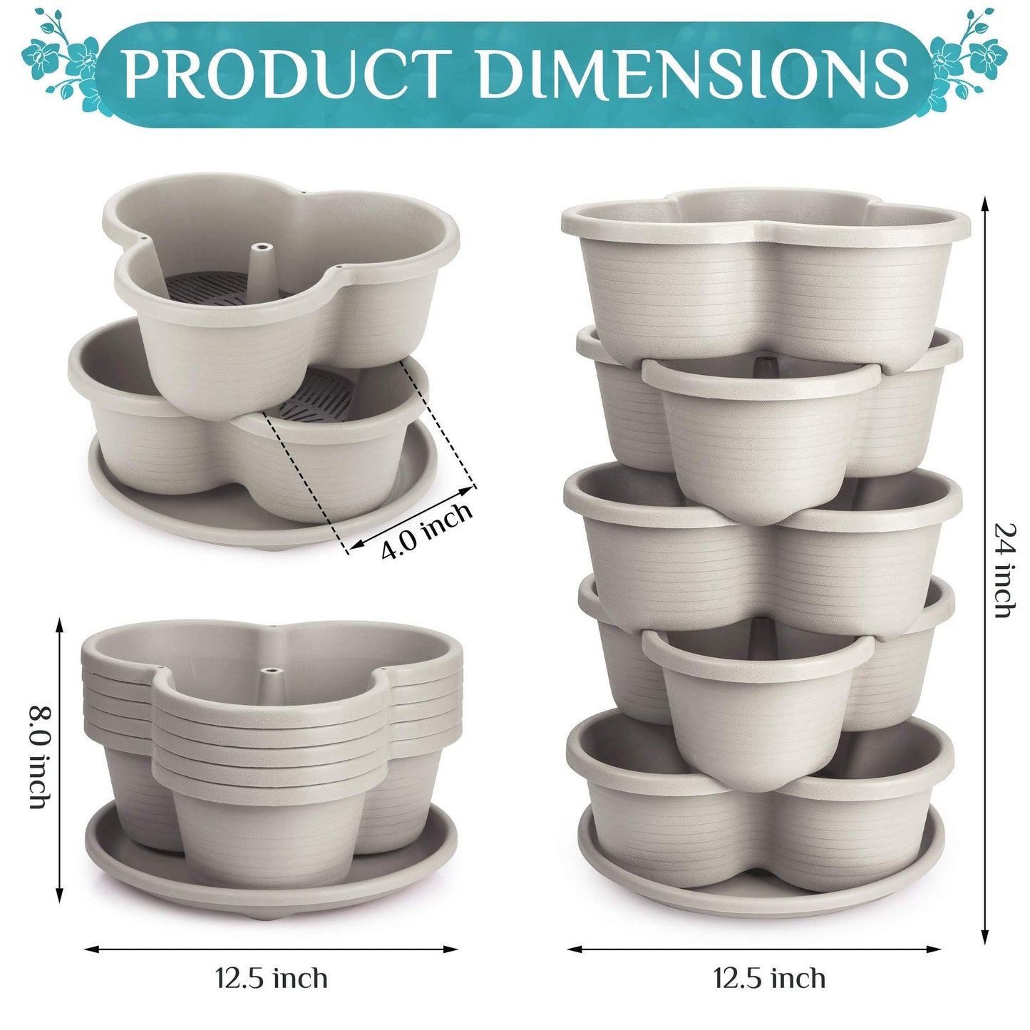 Amazing Creation Vertical Oasis Stackable Planter