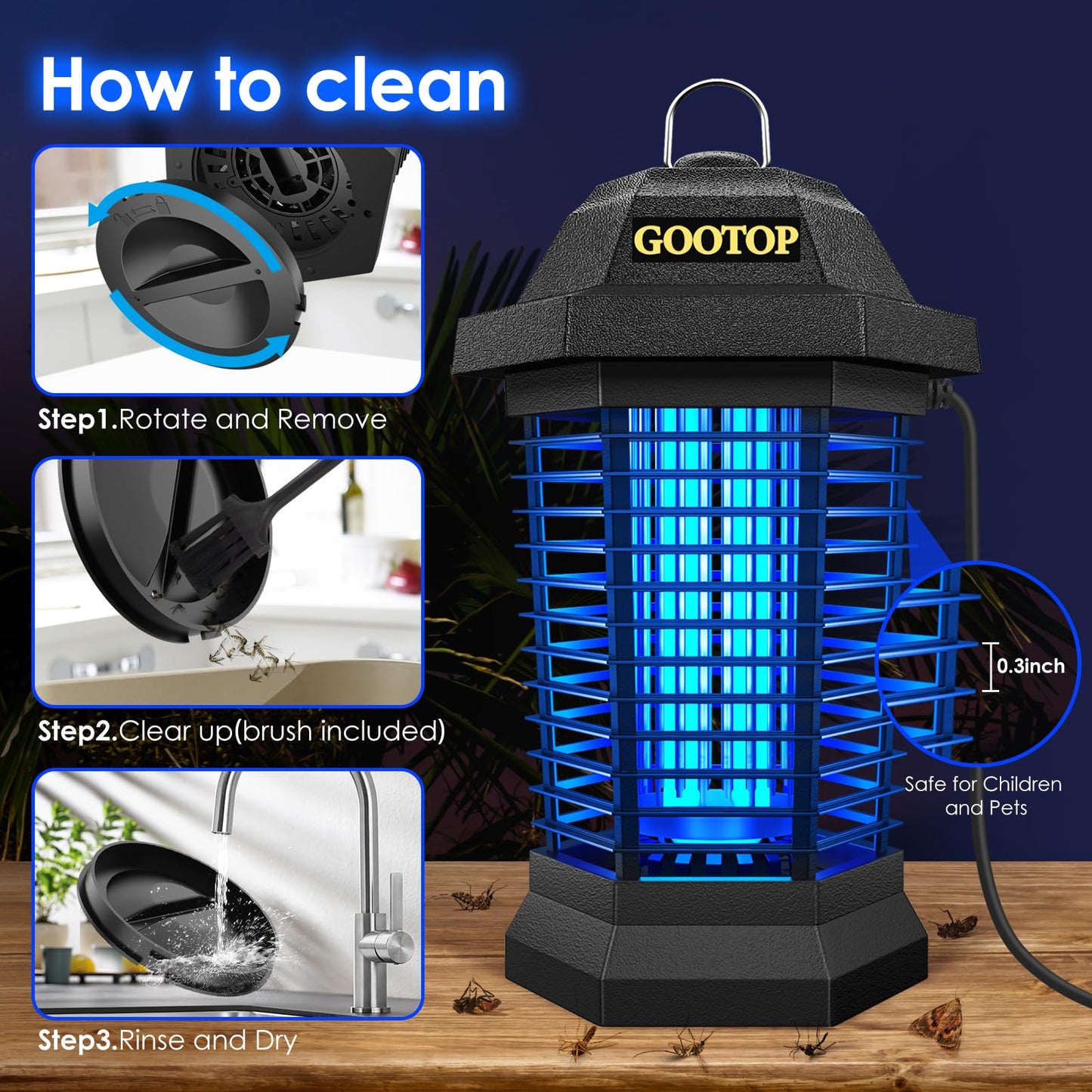 4200V Electric Mosquito Killer for Indoor/Outdoor