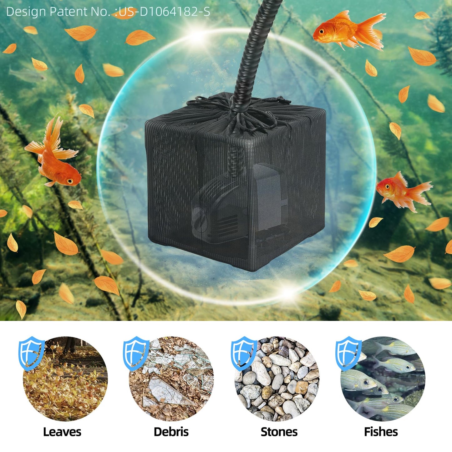 Fineday 5" Anti-Clogging Pond Filter
