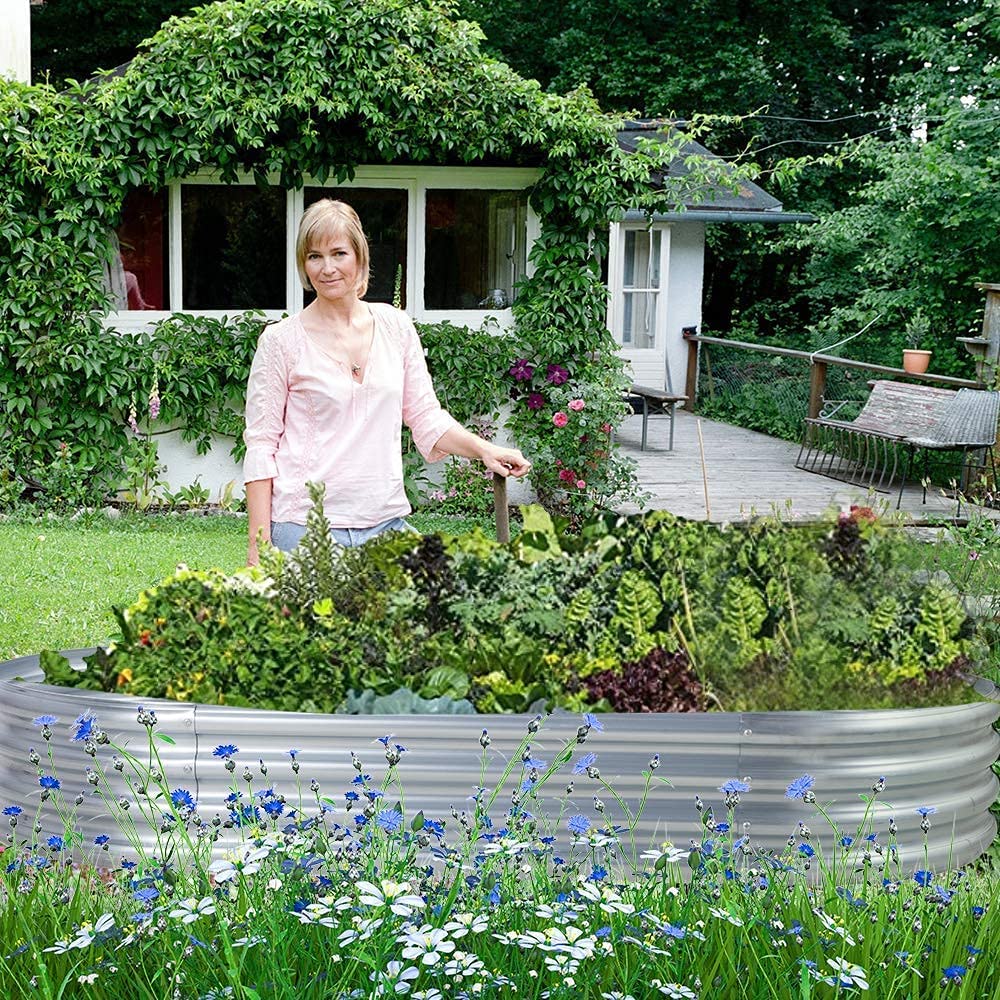 Land Guard Galvanized Raised Garden Bed Kit