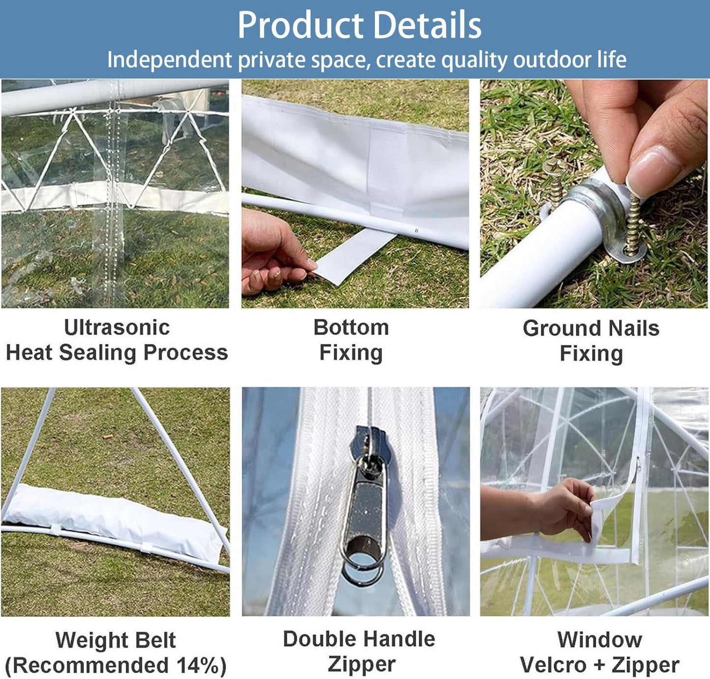 Hoiaost 10/12ft Bubble Tent Dome
