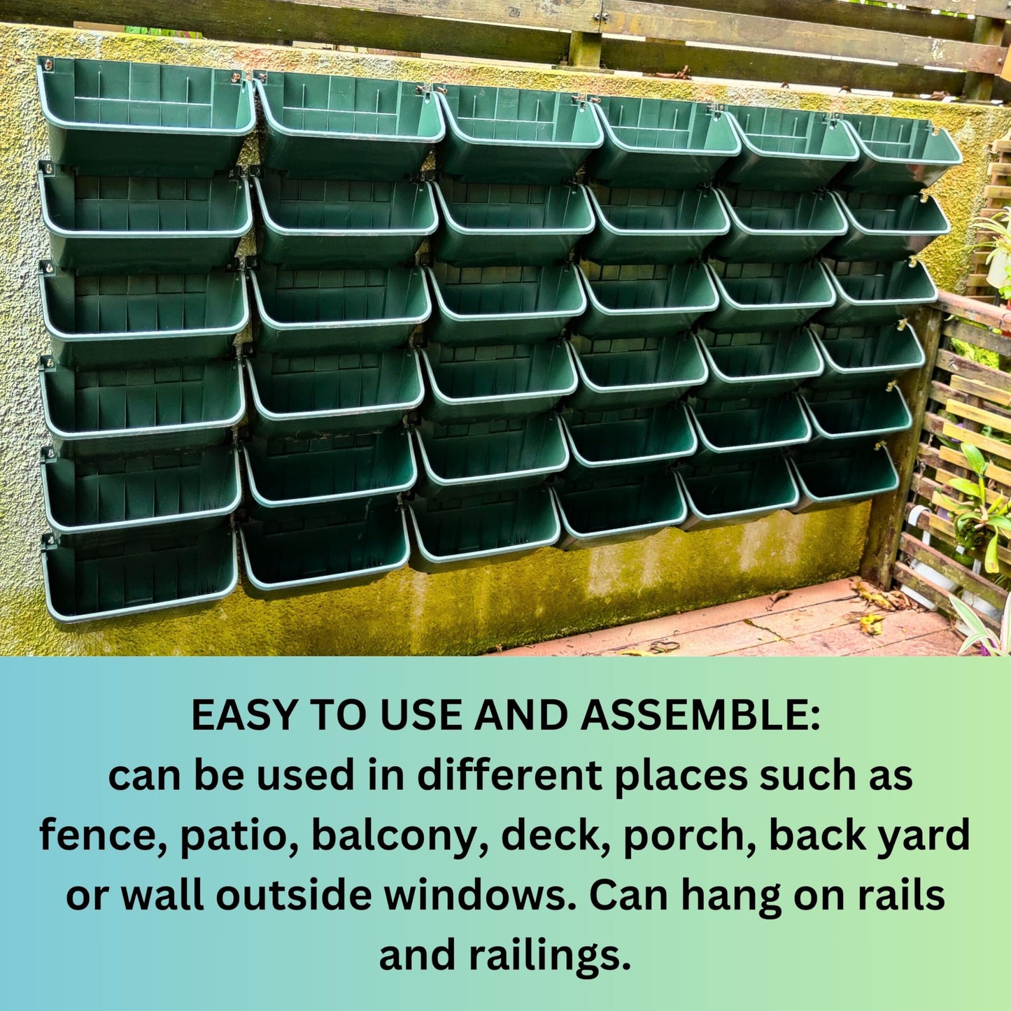 8-Pack Vertical Wall Planters