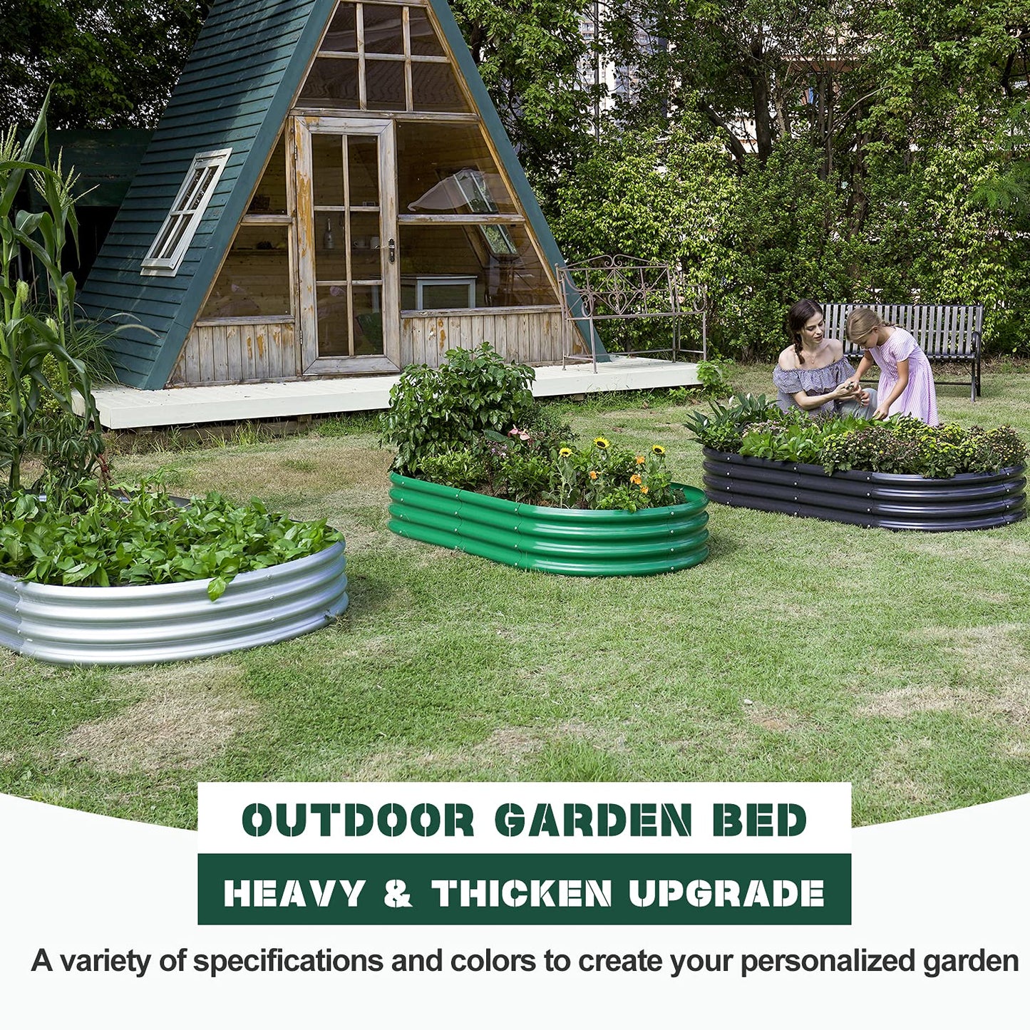 Land Guard Galvanized Raised Garden Bed Kit