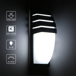 8W LED Waterproof Wall Light  Cool White Lamp