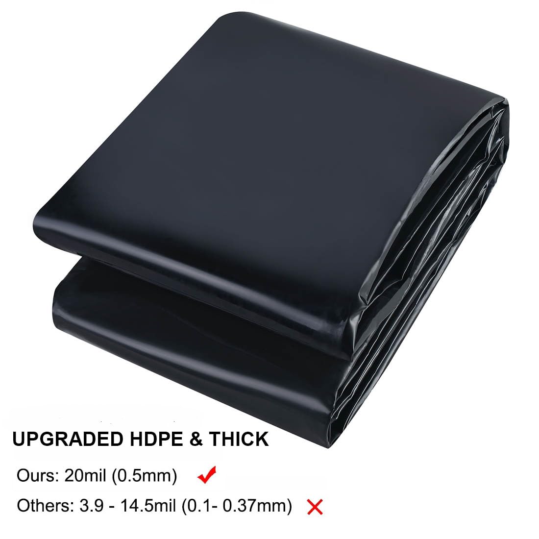 10x13 FT 20 Mil HDPE Pond Liner