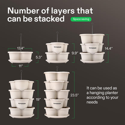 VIVOSUN 5-Tier Vertical Stackable Planter