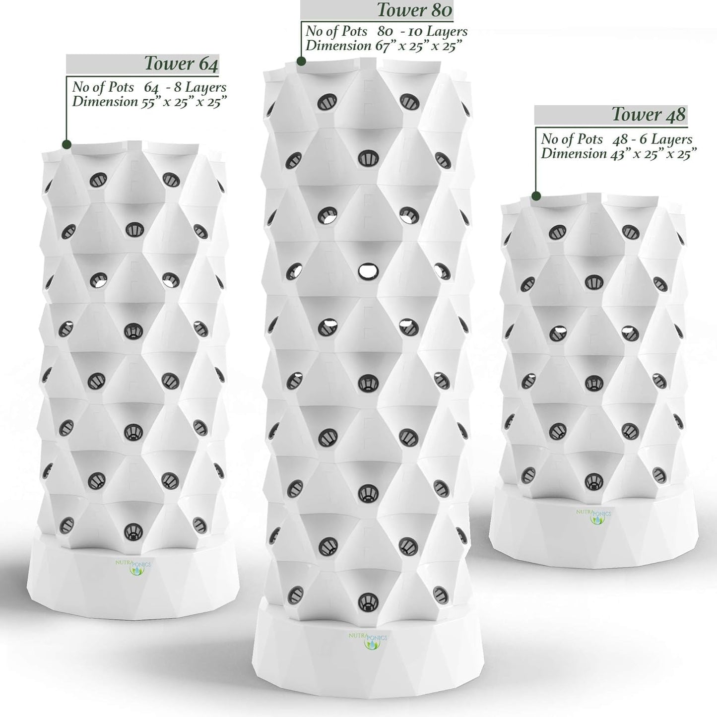 Nutraponics 48-Plant Hydroponic Tower Garden