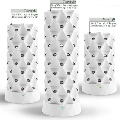 Nutraponics 48-Plant Hydroponic Tower Garden