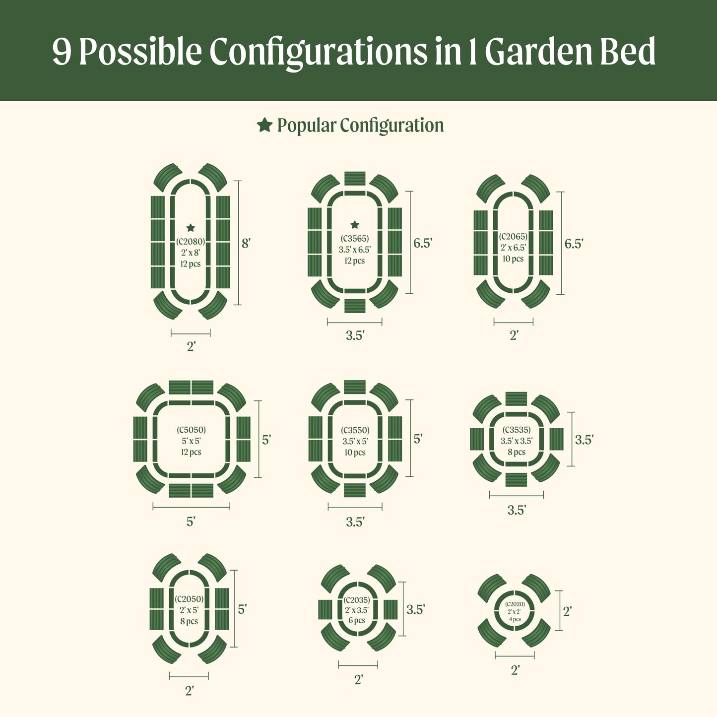Vego Garden 9-in-1 Modular Raised Garden Bed Kit