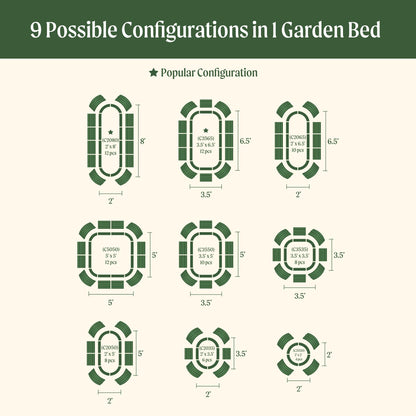 Vego Garden 9-in-1 Modular Raised Garden Bed Kit