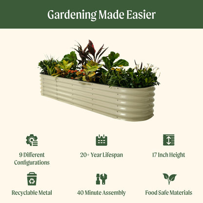 Vego Garden 9-in-1 Modular Raised Garden Bed Kit