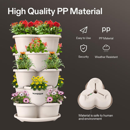 VIVOSUN 5-Tier Vertical Stackable Planter