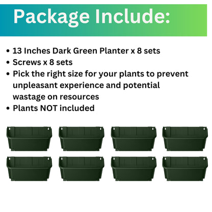 8-Pack Vertical Wall Planters