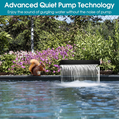 12" Stainless Steel Pond Waterfall Kit with 660GPH Pump