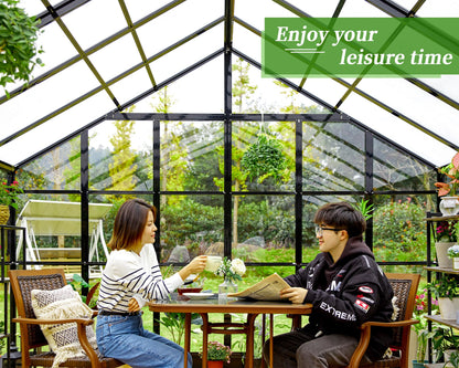 Jocisland Polycarbonate Greenhouse with 4 Vents