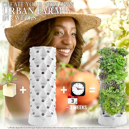 Nutraponics 48-Plant Hydroponic Tower Garden