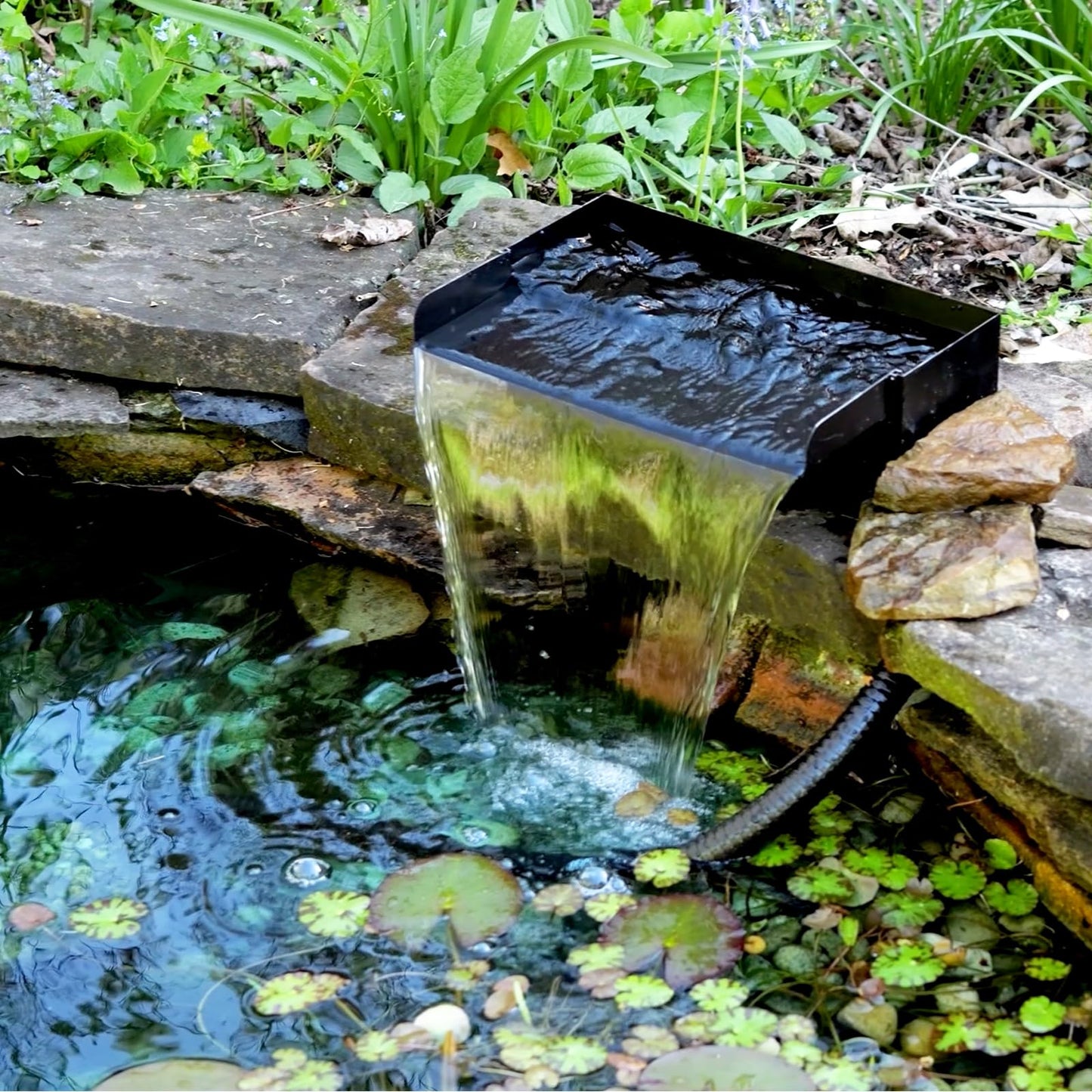 12" Stainless Steel Pond Waterfall Kit with 660GPH Pump