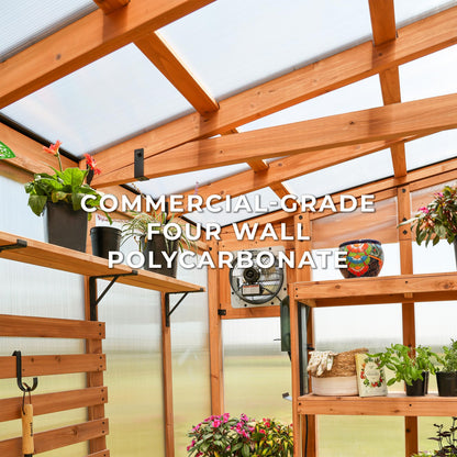Backyard Discovery Poppy 11'x7' Cedar Greenhouse Kit