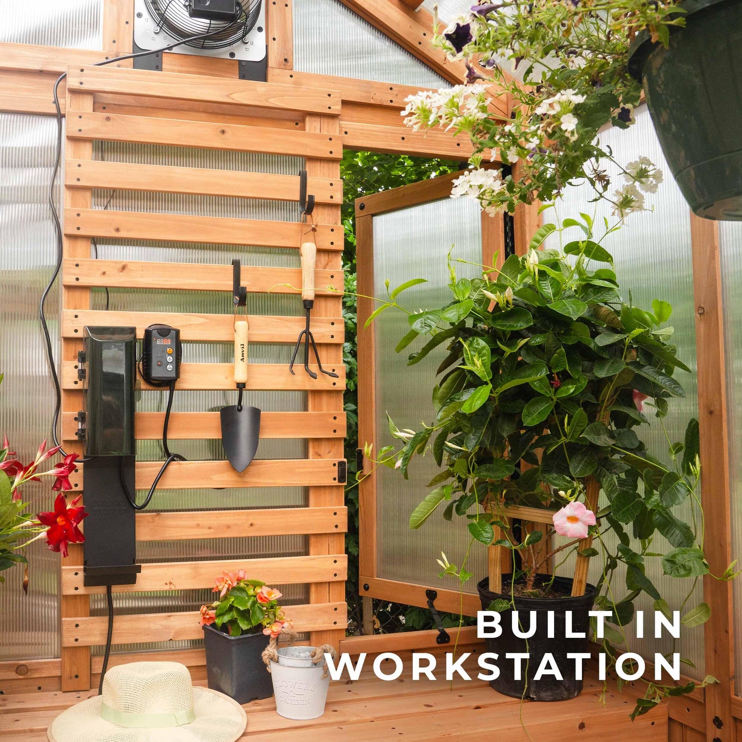Backyard Discovery Bellerose 9'x6' Cedar Greenhouse with Pergola