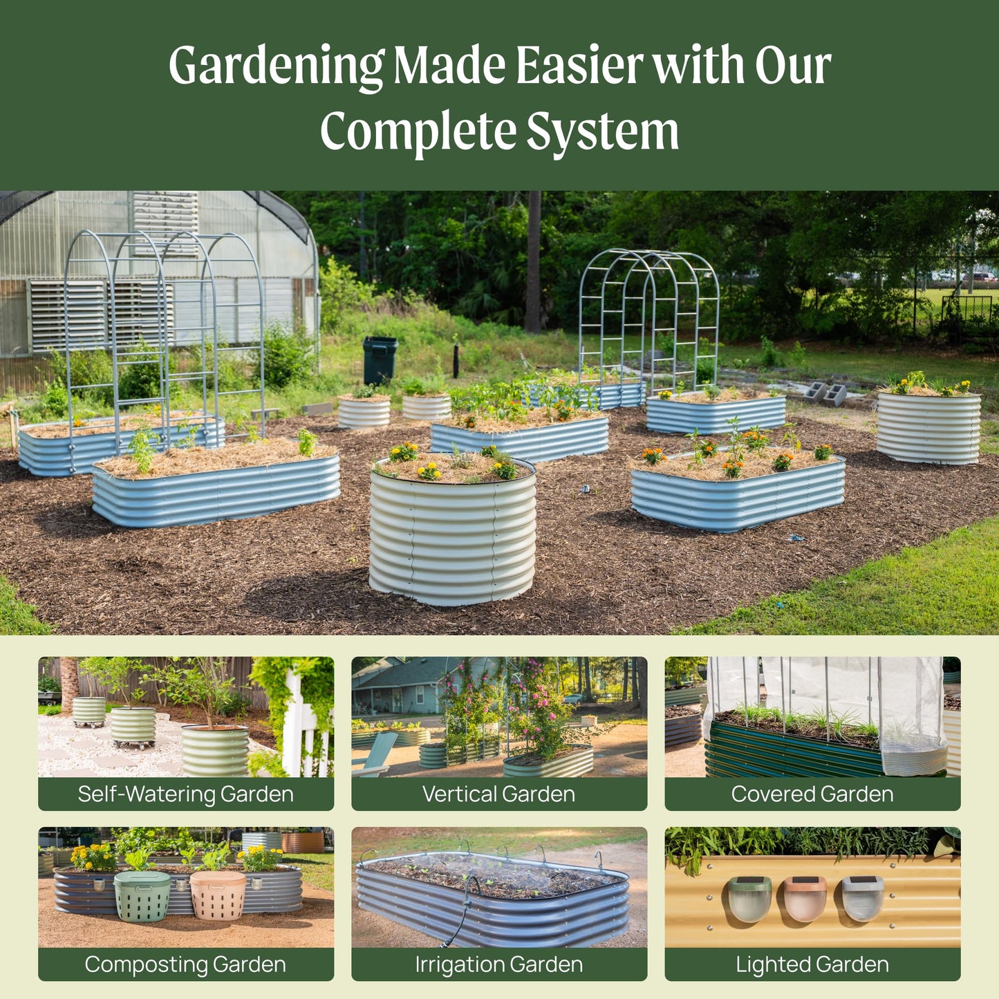 Vego Garden 9-in-1 Modular Raised Garden Bed Kit