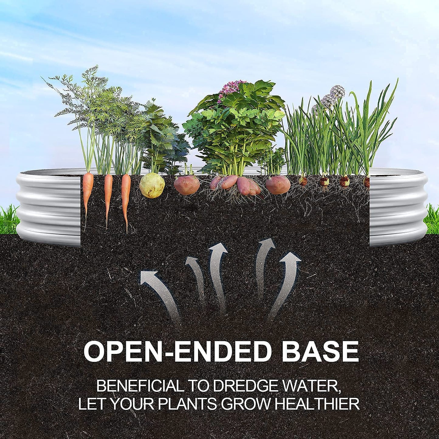 Land Guard Galvanized Raised Garden Bed Kit