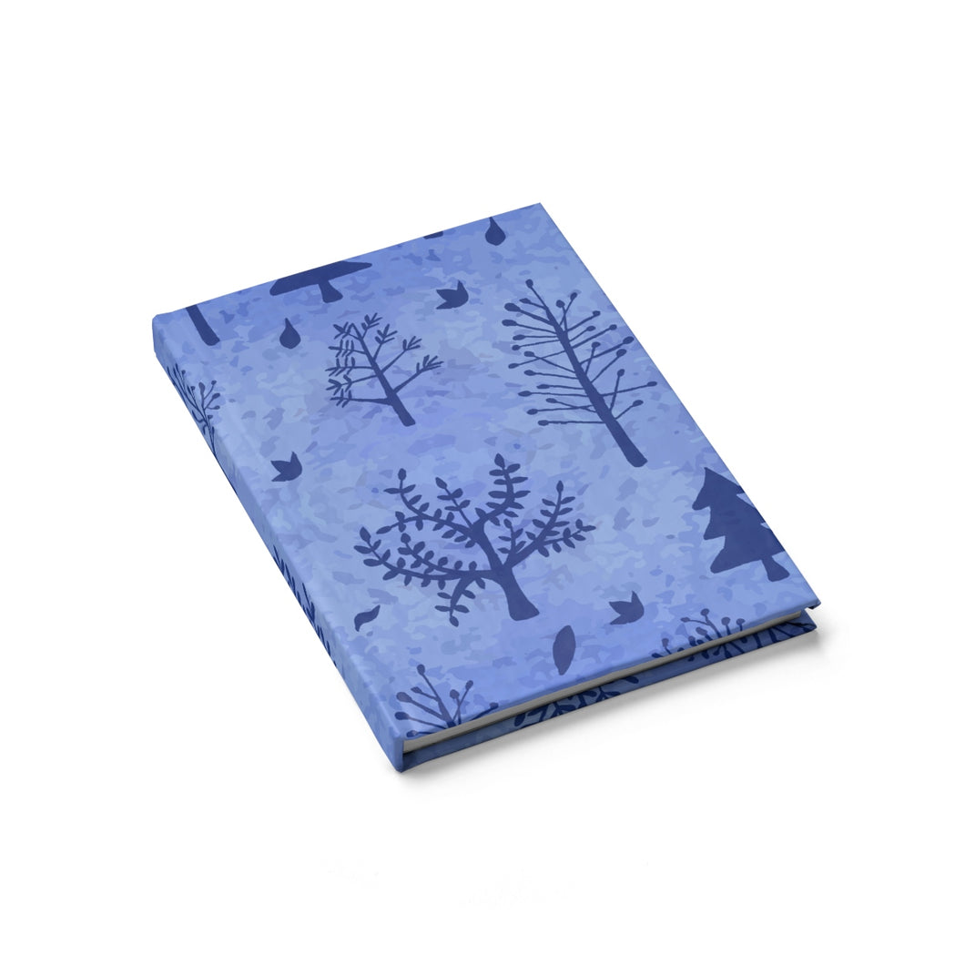 Winter Trees Journal Blank - Blue