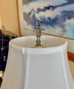 Tall Pineapple Lamp Finial Antique Brass Metal 2.5"h
