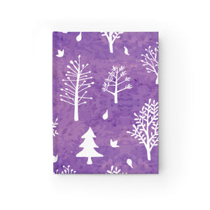 Winter Trees Journal Blank - Purple