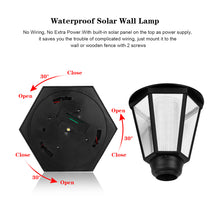 Load image into Gallery viewer, Waterproof Solar Wall Lamp Hexagonal Warm White
